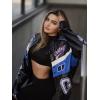 imageAelfric Eden Mens Motorcycle Jacket Moto Bomber Lightweight Varsity Jacket Women Vintage CoatsBlack