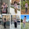 imageAelfric Eden Neon Color Block Knit Sweater Casual Oversized PulloverPurple