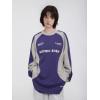 imageAelfric Eden Oversized Graphic Sweatshirt for Women Contrast Color Crewneck Long Sleeve Tops Casual PulloverPurple