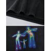 imageAelfric Eden Oversized Graphic Tees Print Vintage Tshirts Cotton Tops Streetwear Casual ShirtBlack