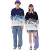 imageAelfric Eden Snow Mountain Sweater Men Casual Knitted Sweater Oversized Graphic Pullover SweaterBlue