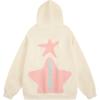 imageAelfric Eden Star Graphic Hoodies Purple Print Hoodie Unisex Oversized Hooded Sweatshirt Long Sleeve Pocket PulloverBeige