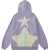 imageAelfric Eden Star Graphic Hoodies Purple Print Hoodie Unisex Oversized Hooded Sweatshirt Long Sleeve Pocket PulloverPurple