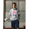 imageAelfric Eden T Shirts Walking Star Foam Printing Tee Shirt Cartoon Graphic Cotton Short Sleeve TopsGrey