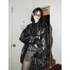 imageAelfric Eden Womens Faux Leather Jacket Y2k Motorcycle Bomber Jackets Oversized Moto Jacket StreetwearBlack