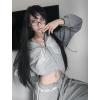 imageAelfric Eden Womens Lace Bow Zip Up Hoodies Embroidery Graphic Print Hooded Y2K Fashion Oversized Casual Sweatshirts JacketsGrey