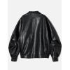 imageAelfric Eden Womens Leather Jacket Oversized Y2k Faux Motorcycle Bomber Moto Biker Jackets CoatsBlack