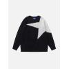 imageAelfric Eden Womens Oversized Star Pullover Sweaters Vintage Crewneck Long Sleeve Knit Sweaters Trendy 2025 Fall OutfitsBlack