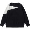 imageAelfric Eden Womens Oversized Star Pullover Sweaters Vintage Crewneck Long Sleeve Knit Sweaters Trendy 2025 Fall OutfitsBlack
