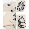 imageAelfric Eden Womens Pullover Sweater Hand Drawn Cat Graphic Printed Oversized Sweater Fall Winter Fashion Couple TopsApricot