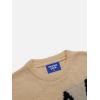 imageAelfric Eden Womens Pullover Sweater Hand Drawn Cat Graphic Printed Oversized Sweater Fall Winter Fashion Couple TopsKhaki