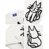 imageAelfric Eden Womens Pullover Sweater Hand Drawn Cat Graphic Printed Oversized Sweater Fall Winter Fashion Couple TopsWhite