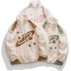 imageAelfric Eden Womens Star Sky Sherpa Fleece Jacket Zip Up Winter Puffer Fuzzy Jackets Patchwork Warm Fur Coat UnisexBrown