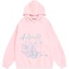 imageAelfric Eden Blurring Flower Print Hoodie Womens Oversized Graphic Hoodies Y2K Floarl Solid Pullover Hooded Sweatshirt UnisexPink