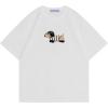 imageAelfric Eden Dachshund Graphic Tees Women Oversized T Shirts Cute Embroidery Dog Loose Fit Y2k ShirtWhite