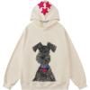 imageAelfric Eden Dog Graphic Hoodie Oversized Cute Star Sweatshirt Unisex Y2k Casual Hooded PulloverApricot