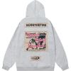 imageAelfric Eden Graphic Hoodies for Men Letter Printed Hoodie Sweatshirt Oversized Streetwear Hooded PulloverGrey