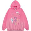 imageAelfric Eden Graphic Hoodies for Women Vintage Printed Sweatshirt Y2K Oversized hoodie PulloverPink