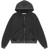 imageAelfric Eden Hoodies Washed Solid Zip Up Hoodie Casual Cropped Hooded Sweatshirt Long Sleeve Zipper Pullover StreetwearBlack