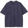imageAelfric Eden Mens Cotton TShirts Oversized Unisex Short Sleeves Wash Baggy Casual Tees Workout Solid Summer TopsDark Purple
