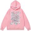 imageAelfric Eden Womens Hoodies Oversized Graphic Hoodies Unisex Y2k Heavyweight Hoodie Pullover TrendyPink