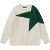 imageAelfric Eden Womens Oversized Star Pullover Sweaters Vintage Crewneck Long Sleeve Knit Sweaters Trendy 2025 Fall OutfitsApricot