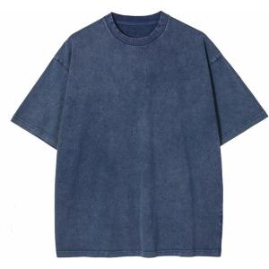 imageAelfric Eden Mens Cotton TShirts Oversized Unisex Short Sleeves Wash Baggy Casual Tees Workout Solid Summer TopsBlue