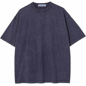 imageAelfric Eden Mens Cotton TShirts Oversized Unisex Short Sleeves Wash Baggy Casual Tees Workout Solid Summer TopsDark Purple