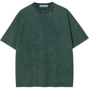 imageAelfric Eden Mens Cotton TShirts Oversized Unisex Short Sleeves Wash Baggy Casual Tees Workout Solid Summer TopsGreen