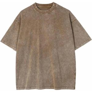 imageAelfric Eden Mens Cotton TShirts Oversized Unisex Short Sleeves Wash Baggy Casual Tees Workout Solid Summer TopsSand