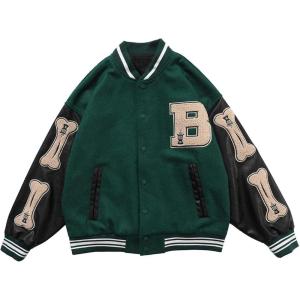 imageAelfric Eden Mens Graphic Varsity Jacket Vintage Bomber Jackets Unisex Y2k Baseball Streetwear Trendy CoatsGreen