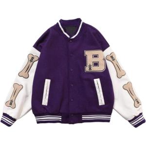 imageAelfric Eden Mens Graphic Varsity Jacket Vintage Bomber Jackets Unisex Y2k Baseball Streetwear Trendy CoatsPurple