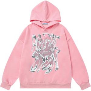 imageAelfric Eden Womens Hoodies Oversized Graphic Hoodies Unisex Y2k Heavyweight Hoodie Pullover TrendyPink