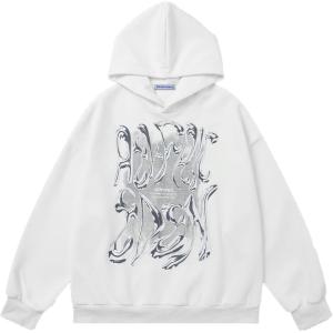 imageAelfric Eden Womens Hoodies Oversized Graphic Hoodies Unisex Y2k Heavyweight Hoodie Pullover TrendyWhite