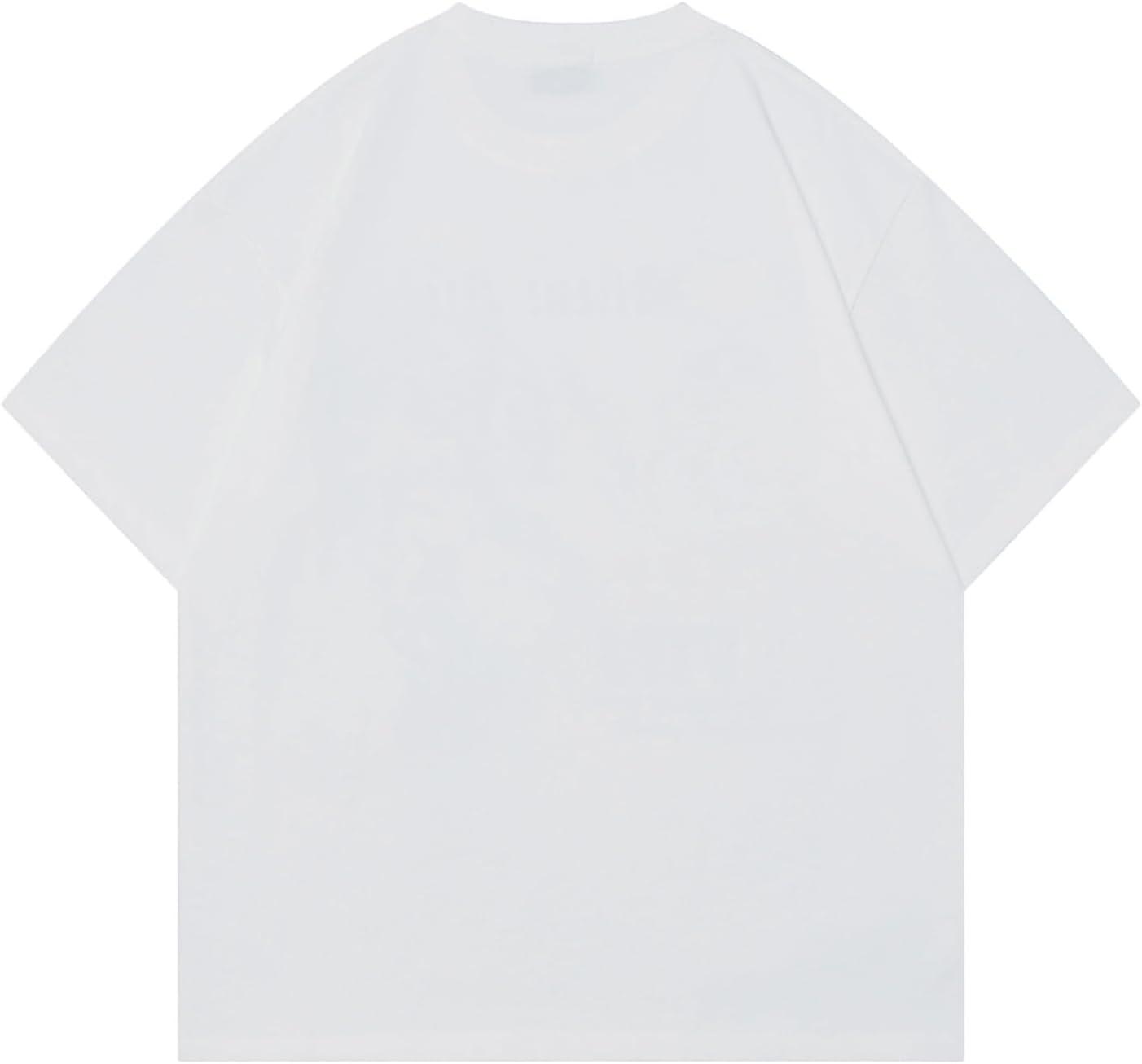 imageAelfric Eden Cherry Print Tee Oversized Graphic Tees Short Sleeve Crewneck Shirts Y2K Vintage Unisex StreetwearWhite