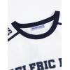 imageAelfric Eden 77 Football Jersey Oversized Graphic T Shirts Short Sleeve Color Blocking Number Print TeeWhite