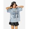 imageAelfric Eden 77 Mesh Football Jersey Shirts Graphic Tee Printed Casual V Neck Tshirt Tees Streetwear Vintage Summer TopBlue