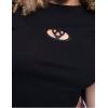 imageAelfric Eden Cropped T Shirts for Women Cut Out Crop Tops Crewneck Short Sleeve Basic TeesBlack
