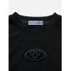 imageAelfric Eden Cropped T Shirts for Women Cut Out Crop Tops Crewneck Short Sleeve Basic TeesBlack