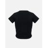 imageAelfric Eden Cropped T Shirts for Women Cut Out Crop Tops Crewneck Short Sleeve Basic TeesBlack