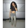 imageAelfric Eden Cropped T Shirts for Women Cut Out Crop Tops Crewneck Short Sleeve Basic TeesBlack