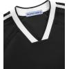 imageAelfric Eden Jersey Shirts Women Oversized Mesh V Neck Graphic Tees Y2k Color Block Short Sleeve T Shirt TopsBlack