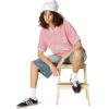 imageAelfric Eden Jersey Shirts Women Oversized Mesh V Neck Graphic Tees Y2k Color Block Short Sleeve T Shirt TopsPink