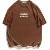 imageAelfric Eden Mens 90s Vintage Oversized Shirts Unisex Harajuku T Shirt Print Graphic Tees Casual Summer Streetwear TopBrown