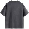 imageAelfric Eden Mens Acid Wash T Shirts Oversized Heavyweight Cotton Vintage Tees Streetwear Casual Short Sleeve TopsDark Grey