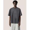 imageAelfric Eden Mens Acid Wash T Shirts Oversized Heavyweight Cotton Vintage Tees Streetwear Casual Short Sleeve TopsDark Grey