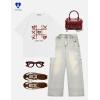 imageAelfric Eden Mens Graffiti Heart Tee Oversized Graphic T Shirts Casual Streetwear Vintage Summer TopsWhite