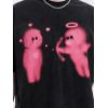 imageAelfric Eden Mens Graphic Tees Cupids Love Arrow Oversized Tshirt Print Unisex Tee Y2K Causal Streetwear TopsBlack