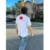 imageAelfric Eden Mens Graphic Tees Cupids Love Arrow Oversized Tshirt Print Unisex Tee Y2K Causal Streetwear TopsWhite