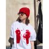 imageAelfric Eden Mens Graphic Tees Cupids Love Arrow Oversized Tshirt Print Unisex Tee Y2K Causal Streetwear TopsWhite
